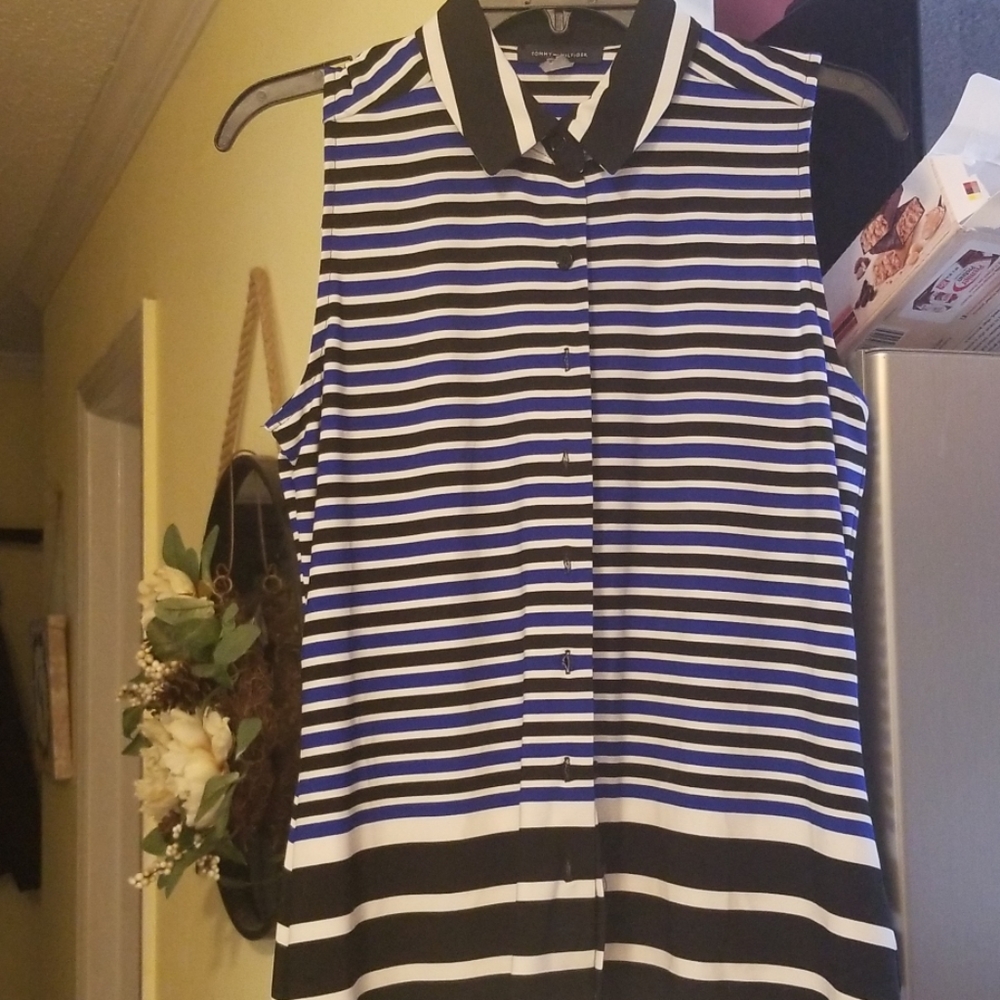 Tommy Hilfiger sleeveless striped blouse